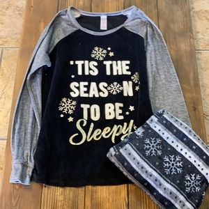 Justice fuzzy girls pajamas
